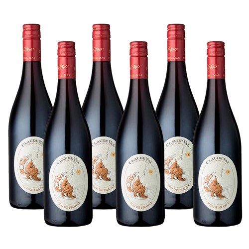 Case of 6 Claude Val Rouge 75cl Red Wine